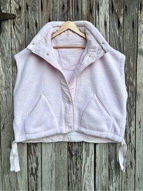 Free People Movement Scout It Out Fleece Vest  light lavender size large